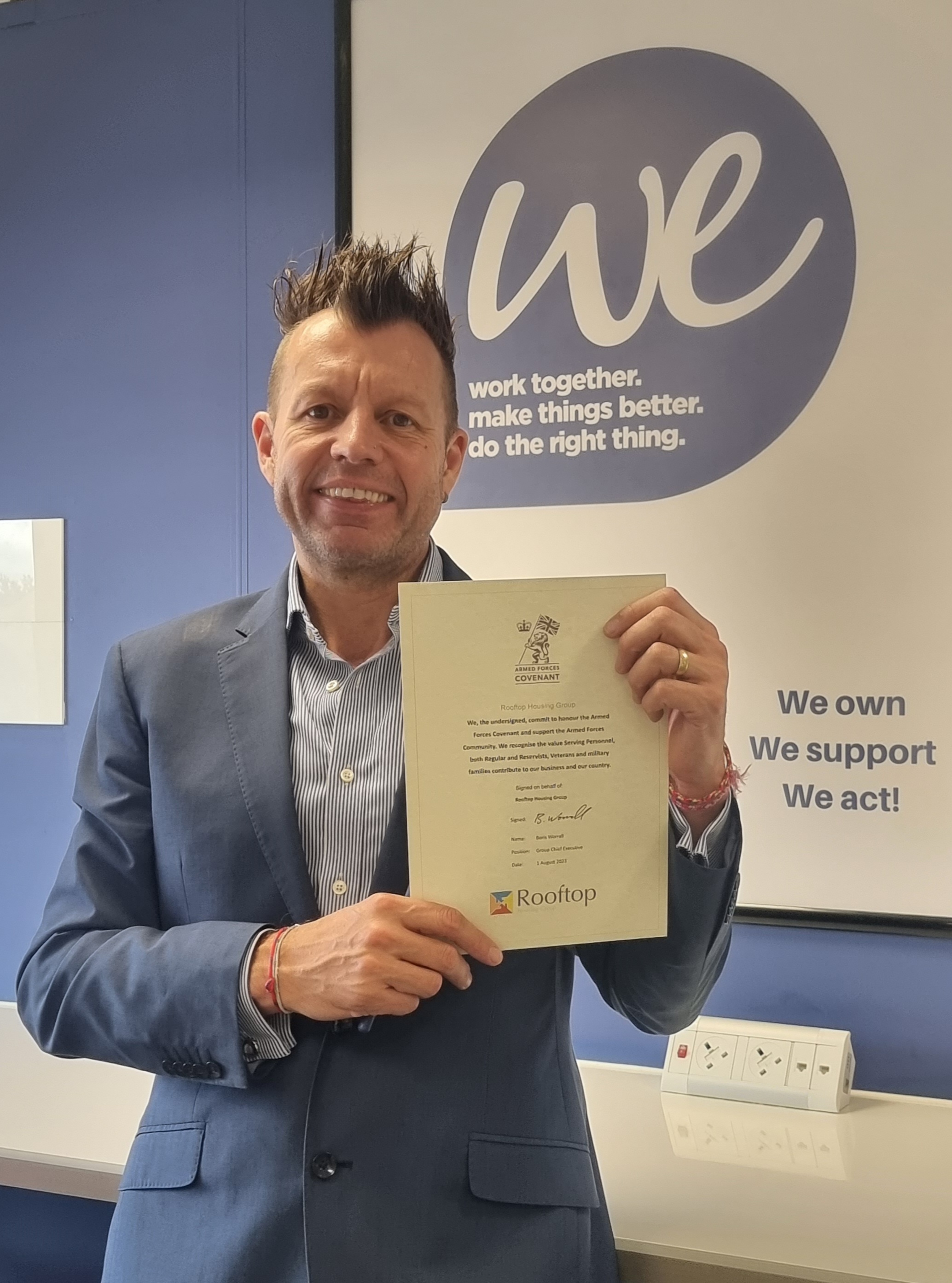 Rooftop Housing Group signs the Armed Forces Covenant