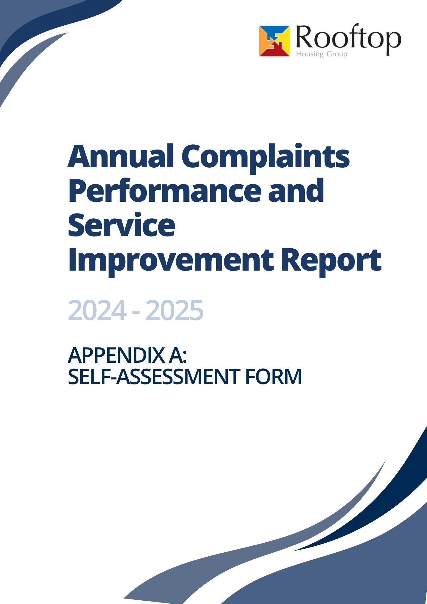 Annual Complaints Performance and Service Improvement Report 2024-2025: Self-assessment form