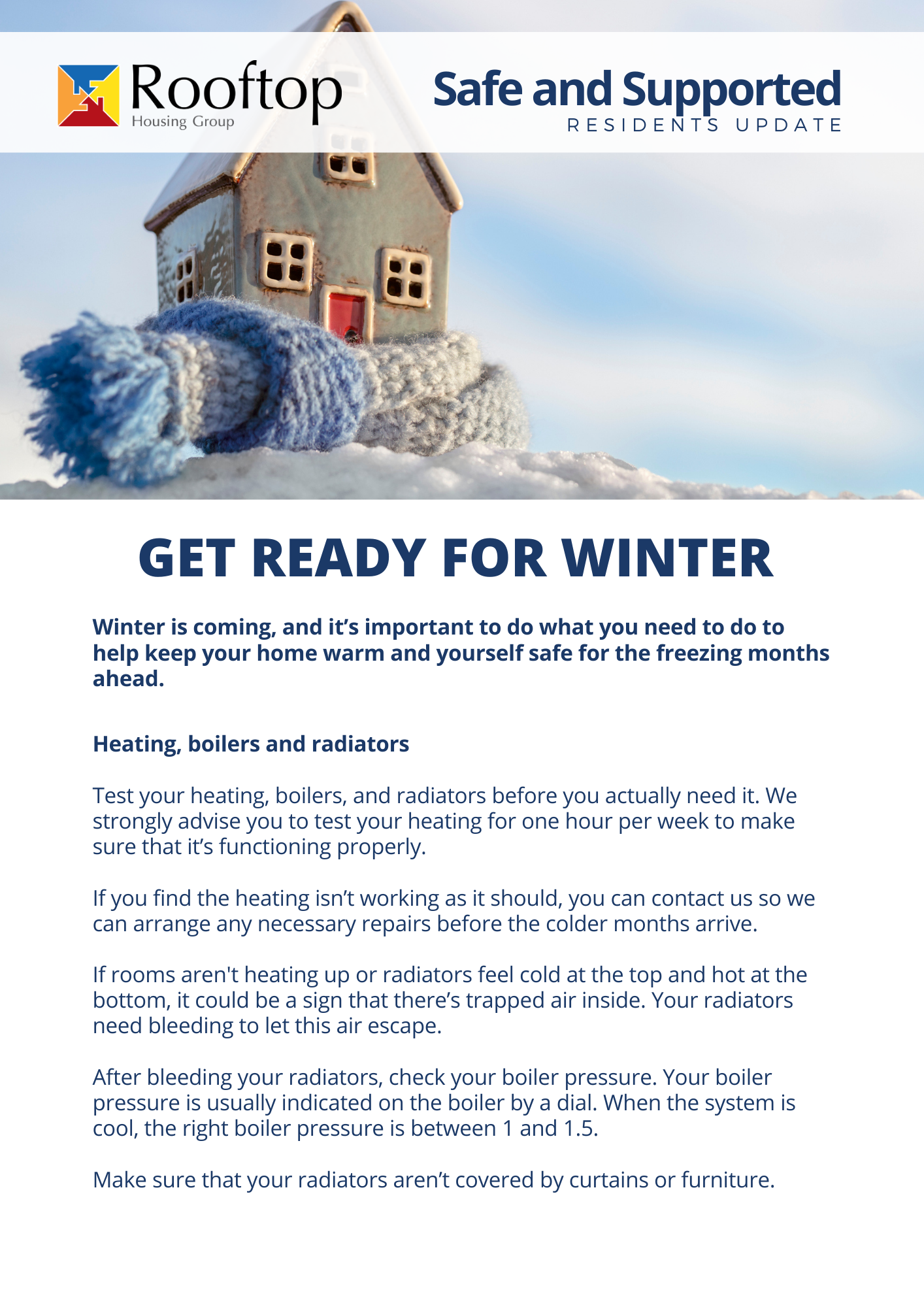 Residents Update - Safe and Supported