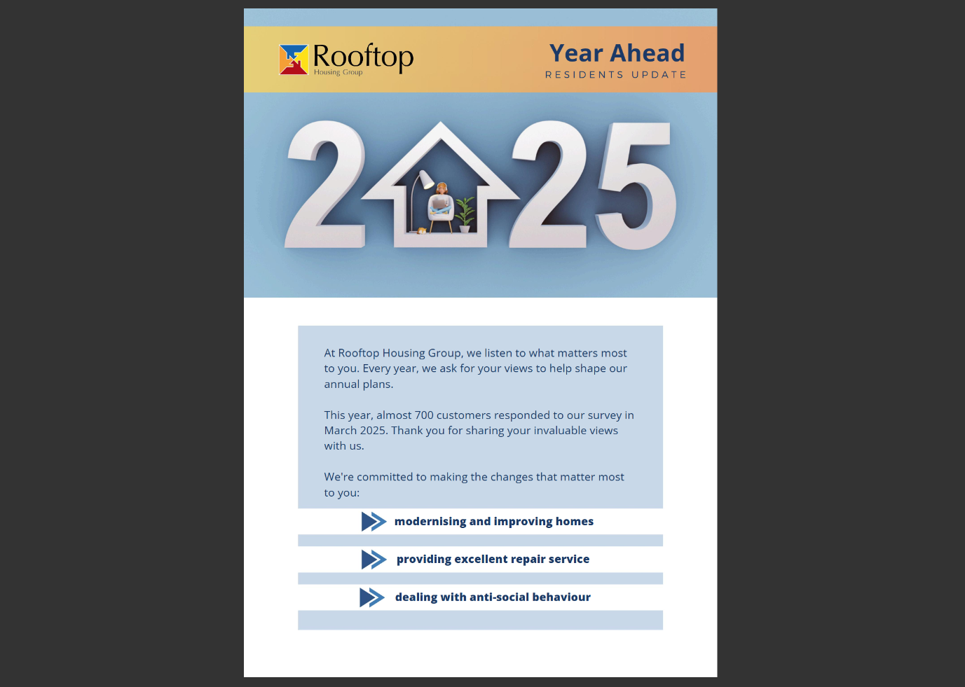 Residents Update May 2025 - Year Ahead